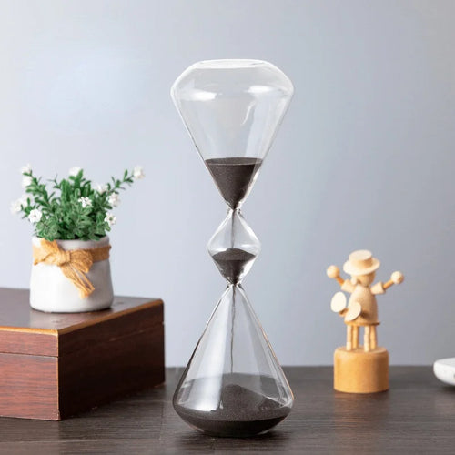 three-layer glass hourglass for Christmas decoration