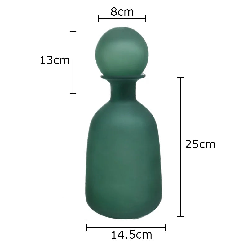frosted glass vase for artificial flowers modern decoration - vue 18 sur 21