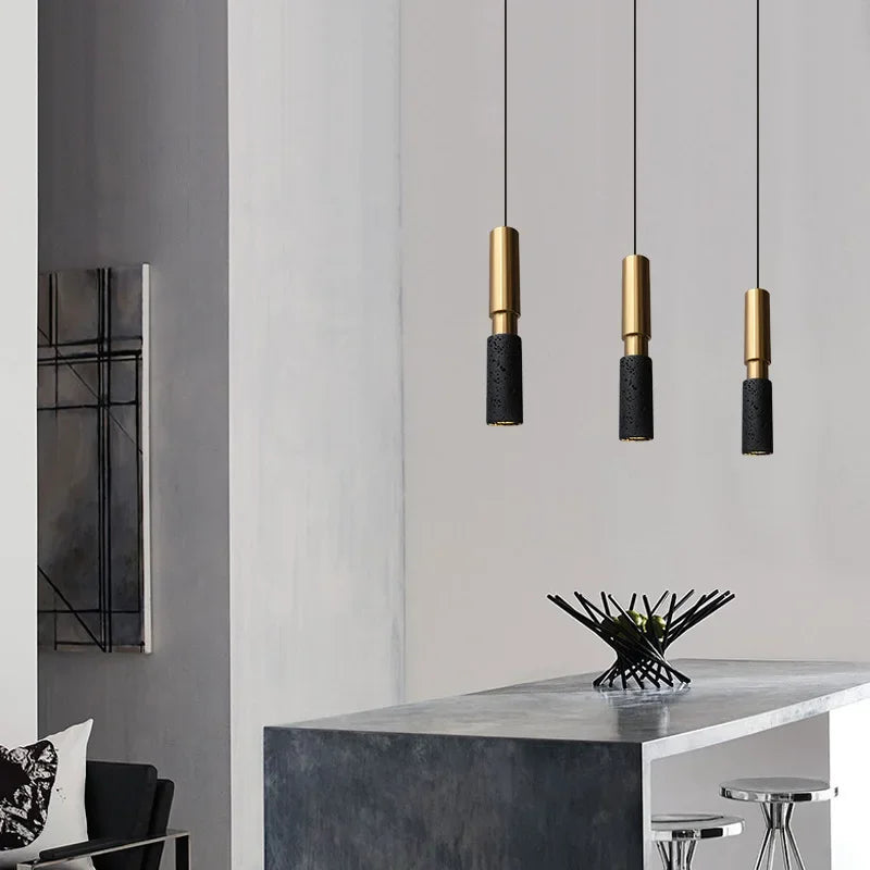 High-end creative industrial stone chandelier - vue 3 sur 18