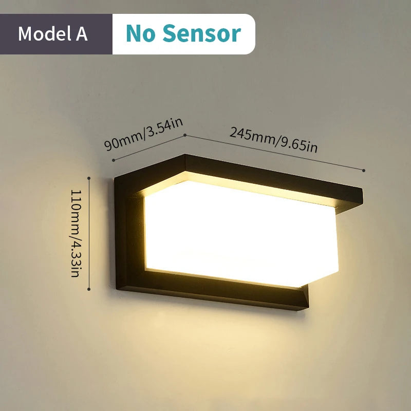 Outdoor LED wall light with automatic motion sensor - vue 18 sur 20