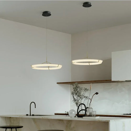 Nordic design decorative LED acrylic pendant chandelier - vue 4 sur 18