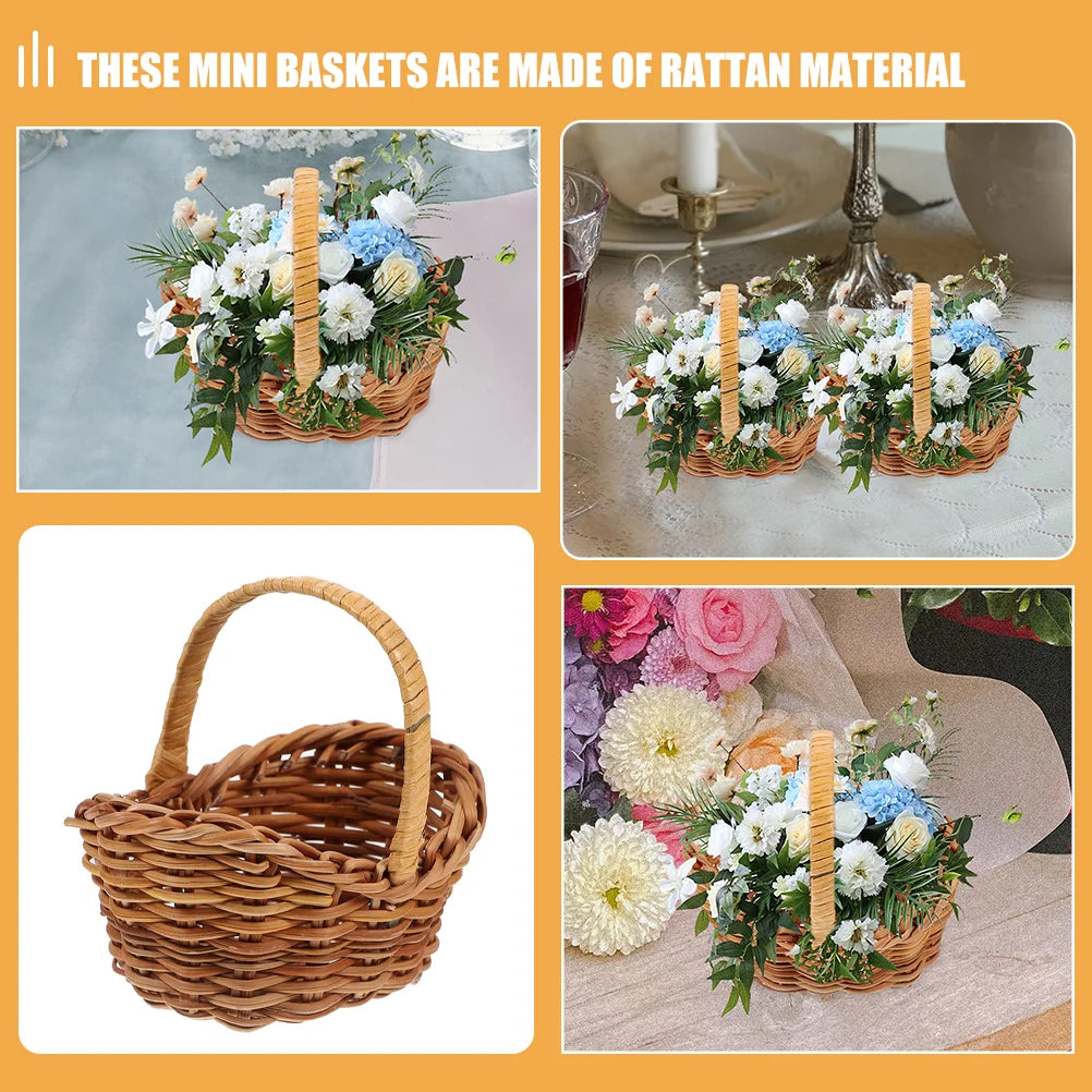 set of 2 miniature baskets for gifts and picnics