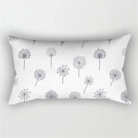 Grey geometric patchwork decorative cushion cover for bed or sofa