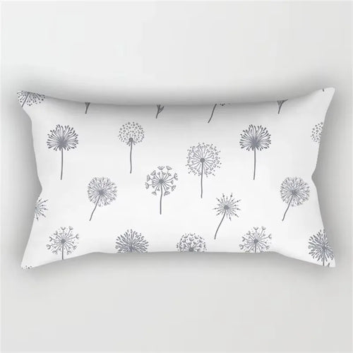 Grey geometric patchwork decorative cushion cover for bed or sofa
