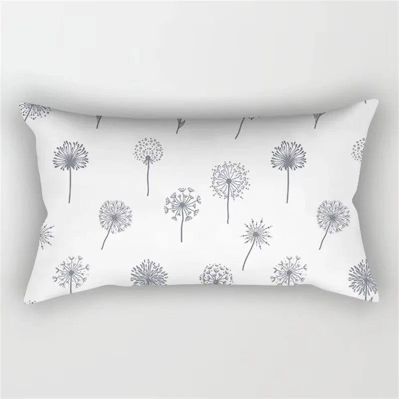 Grey geometric patchwork decorative cushion cover for bed or sofa