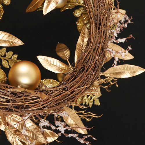 Decorative Christmas wreath for front door hanging new year 2025 - vue 4 sur 6