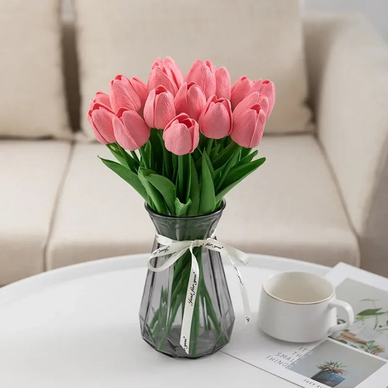 Luxury artificial tulip bouquet for interior decoration and weddings - vue 14 sur 17