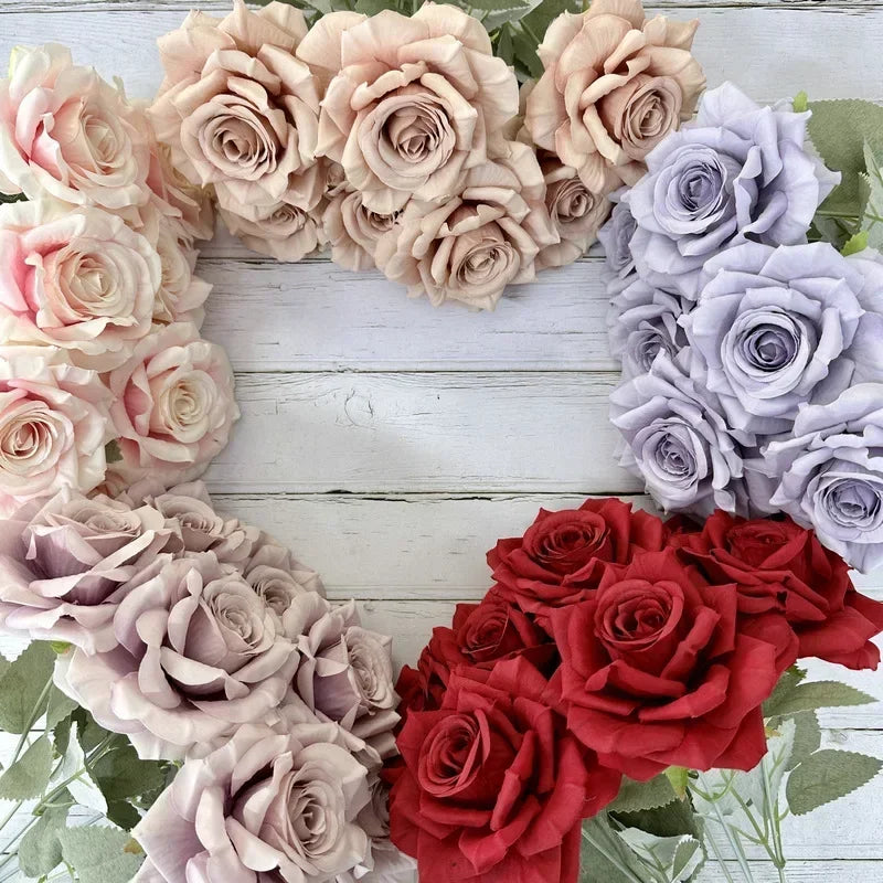 Artificial silk rose bouquet for festive decoration - vue 4 sur 15