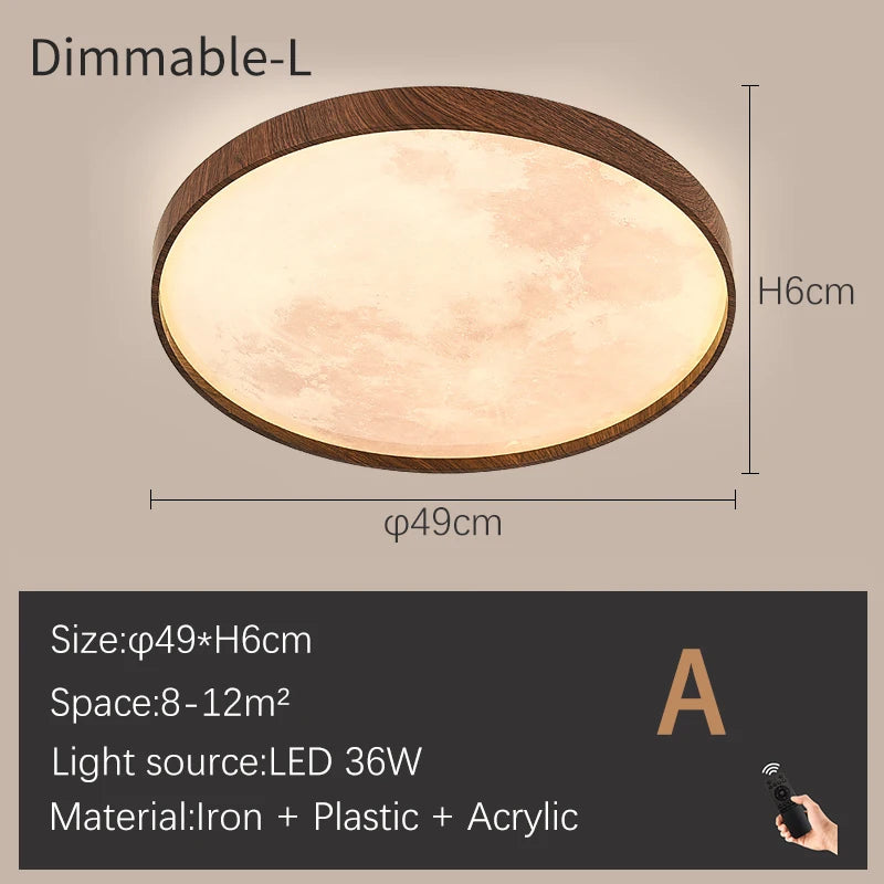 Modern moon dimmable LED ceiling lights - vue 9 sur 17