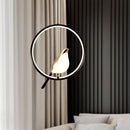 Nordic gold acrylic LED chandelier with bird bar pendants