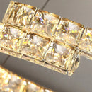 Nordic crystal stainless steel mirror LED chandelier for indoor use