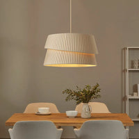 Minimalist handmade fabric chandelier wabi sabi style