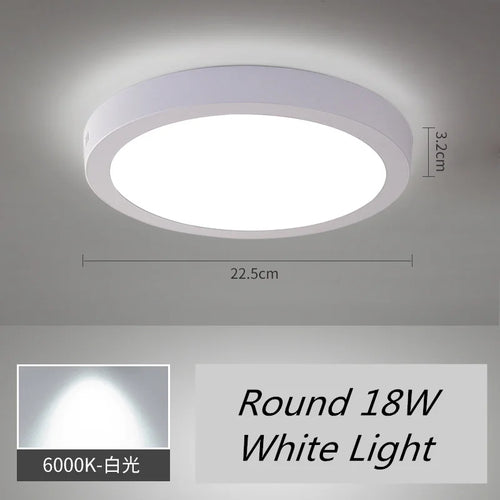 Square LED ceiling light surface mounted cool white - vue 10 sur 14