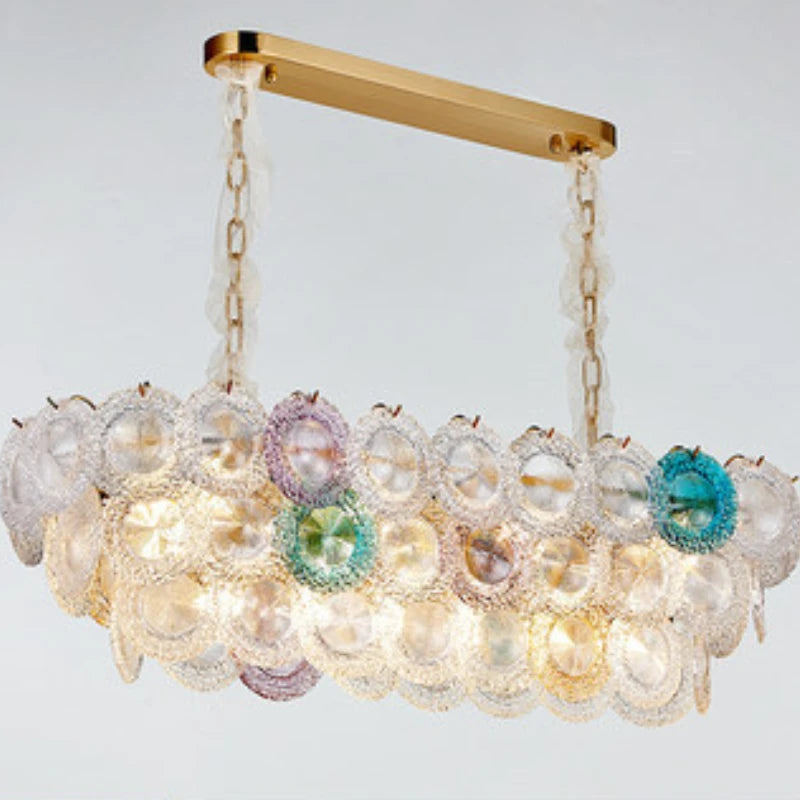 Sandya modern luxury chandeliers with glass shade - vue 5 sur 8