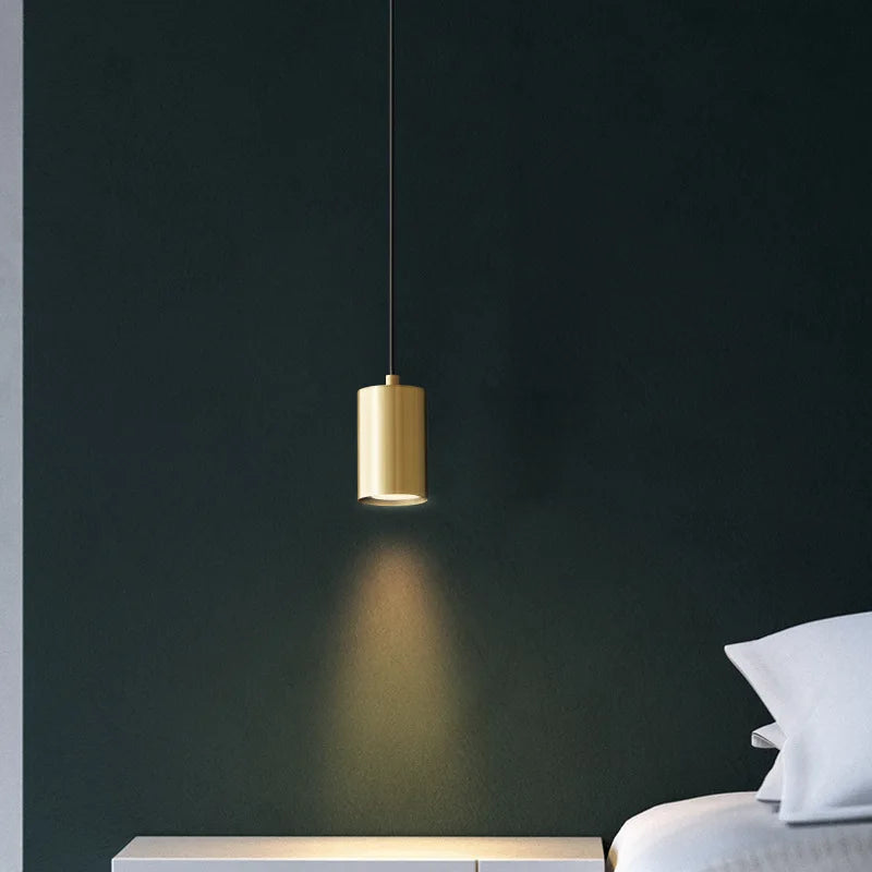 Modern cylindrical LED pendant light - vue 3 sur 8