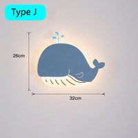 Children's hot air balloon cloud LED wall light