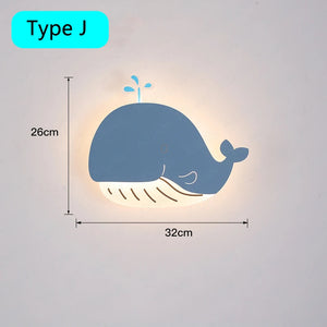 Children's hot air balloon cloud LED wall light