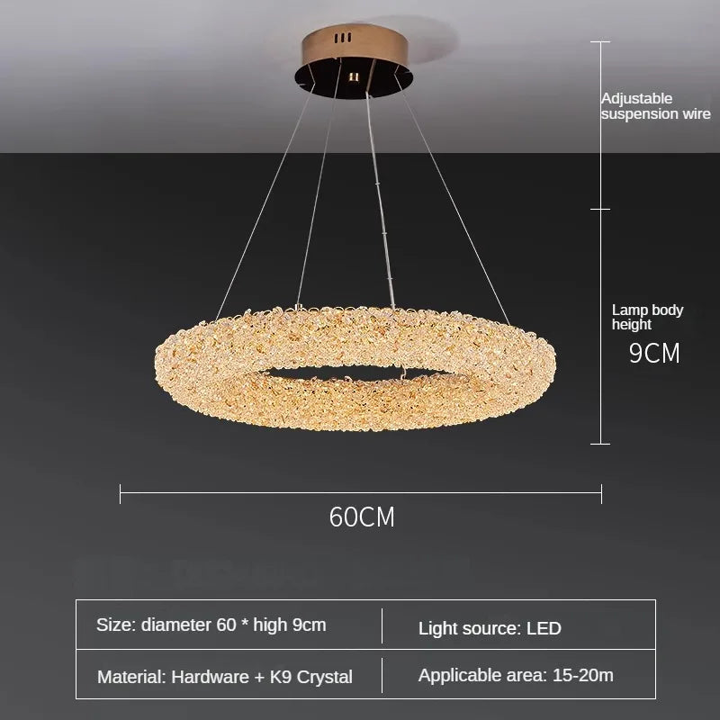 Elegant k9 crystal chandelier for modern lighting - vue 12 sur 13
