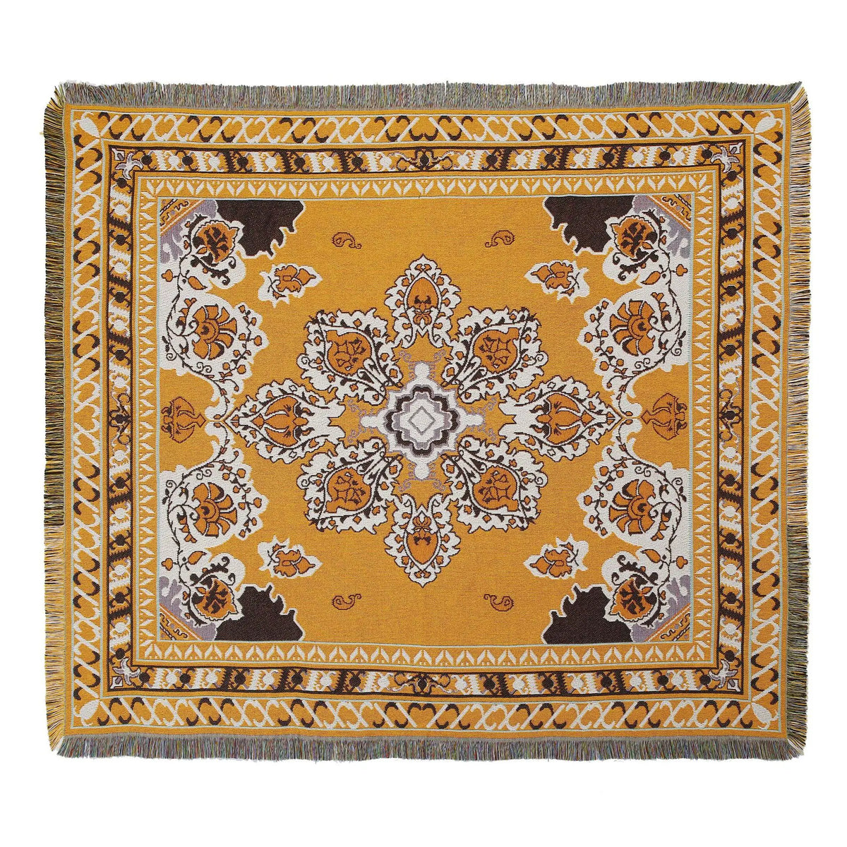 Bohemian landscape throw blanket pastoral style living room