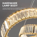 Modern minimalist spiral crystal LED pendant chandelier