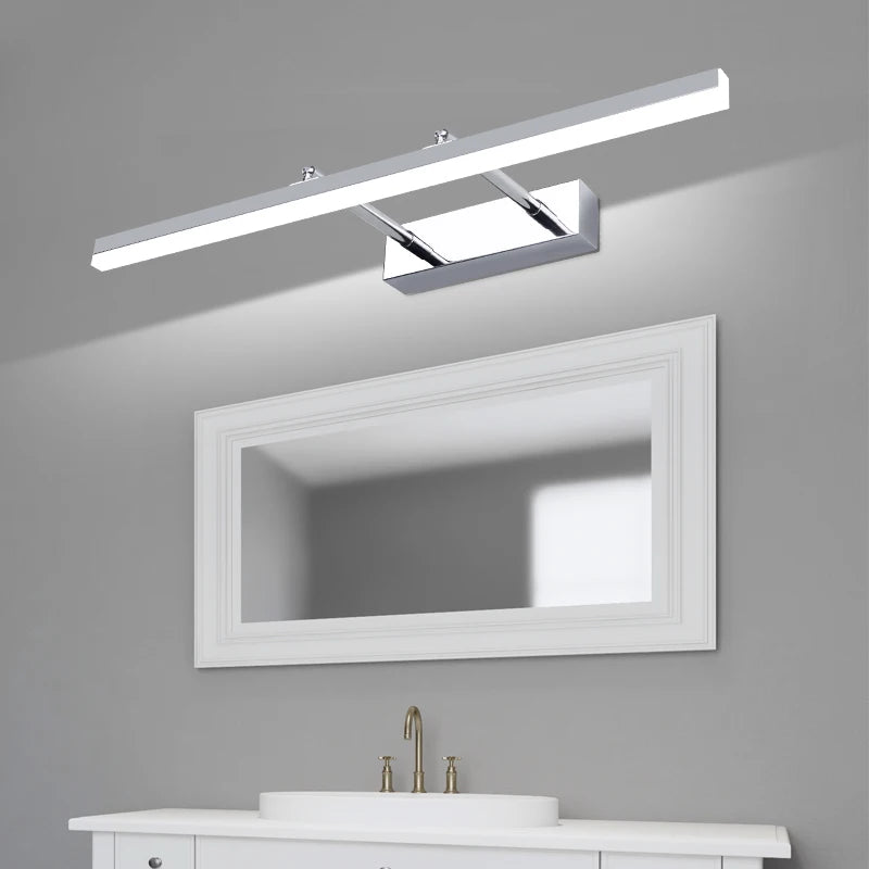 Retractable mirror front wall lamp for bathroom - vue 3 sur 18