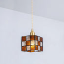 Tiffany style cube stained glass ceiling light indoor decor