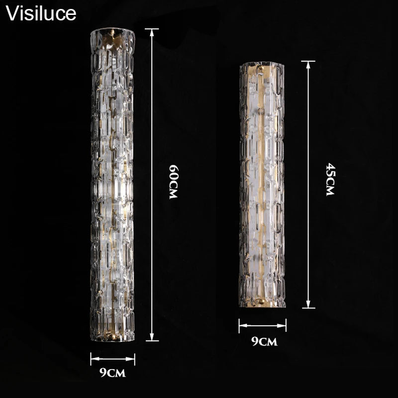 Modern Italian style glass LED wall light luxury - vue 3 sur 8