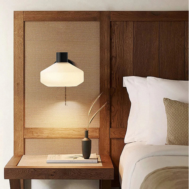 Nordic retro glass wall light for elegant home décor