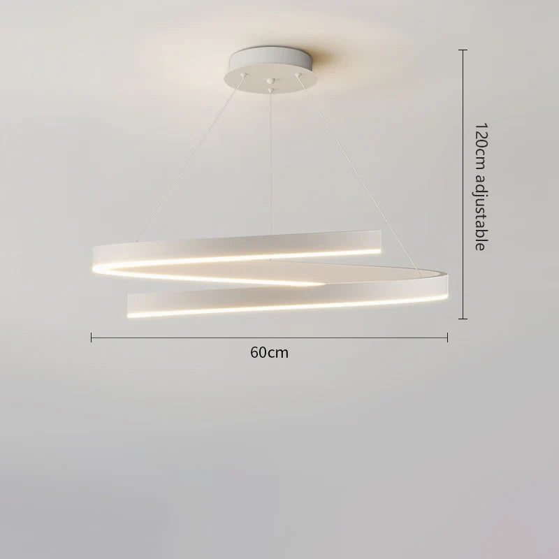 Modern single ring gold iron chandelier with indoor LED lighting
