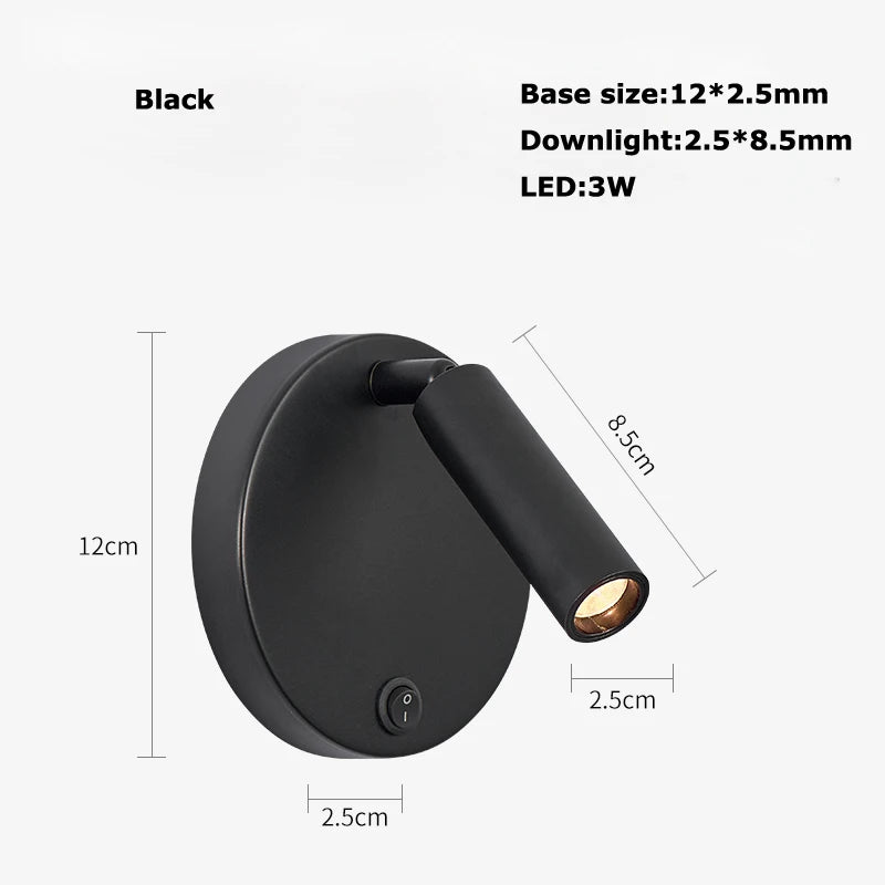 Rotating led wall light with switch for reading - vue 15 sur 23
