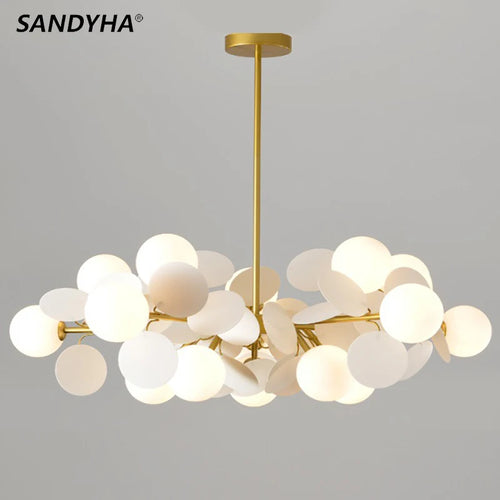 Sandyha modern coloured glass creative chandelier for hotel - vue 2 sur 24