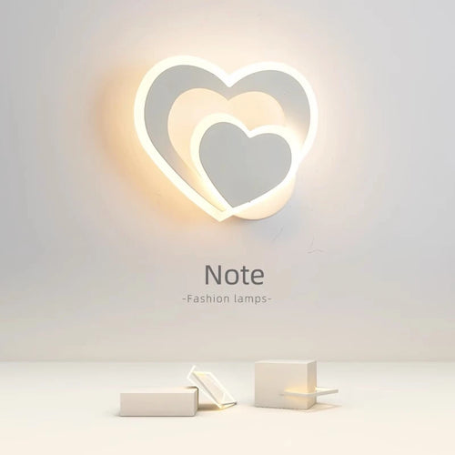 Heart-shaped LED wall light - vue 4 sur 12