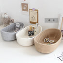 woven cotton rope storage baskets for toys and clothes