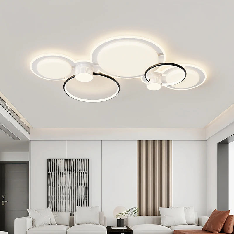 Modern LED ceiling light with creative ring for stylish interiors