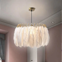 Modern feather wall light warm and romantic creative
