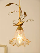 Glass LED chandelier for modern indoor lighting