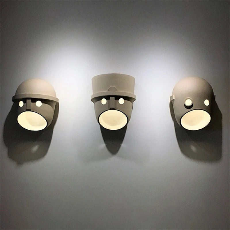 Nordic creative resin wall light with decorative LED lighting