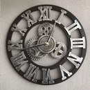 retro silent wall clock industrial style modern decoration