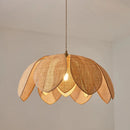 Japanese rattan petal pendant light