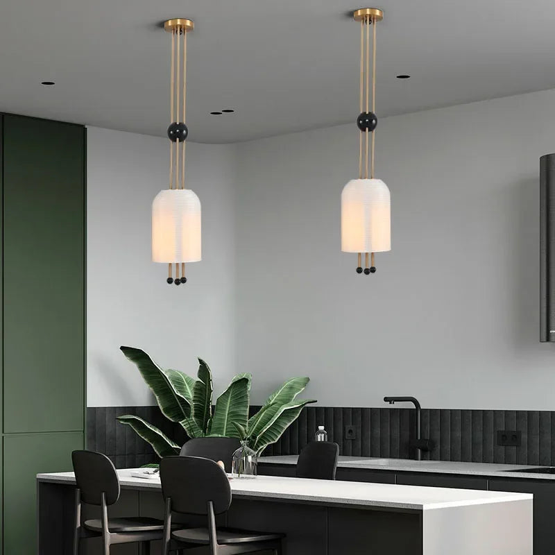 Wabi-sabi glass chandelier for modern decor