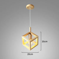 Modern solid wood pendant light for indoor lighting