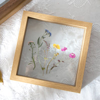 Wooden photo frames for pressed flowers and herbarium