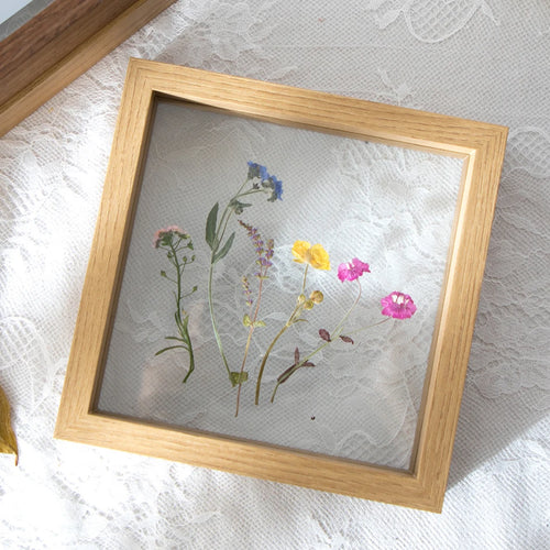 Wooden photo frames for pressed flowers and herbarium