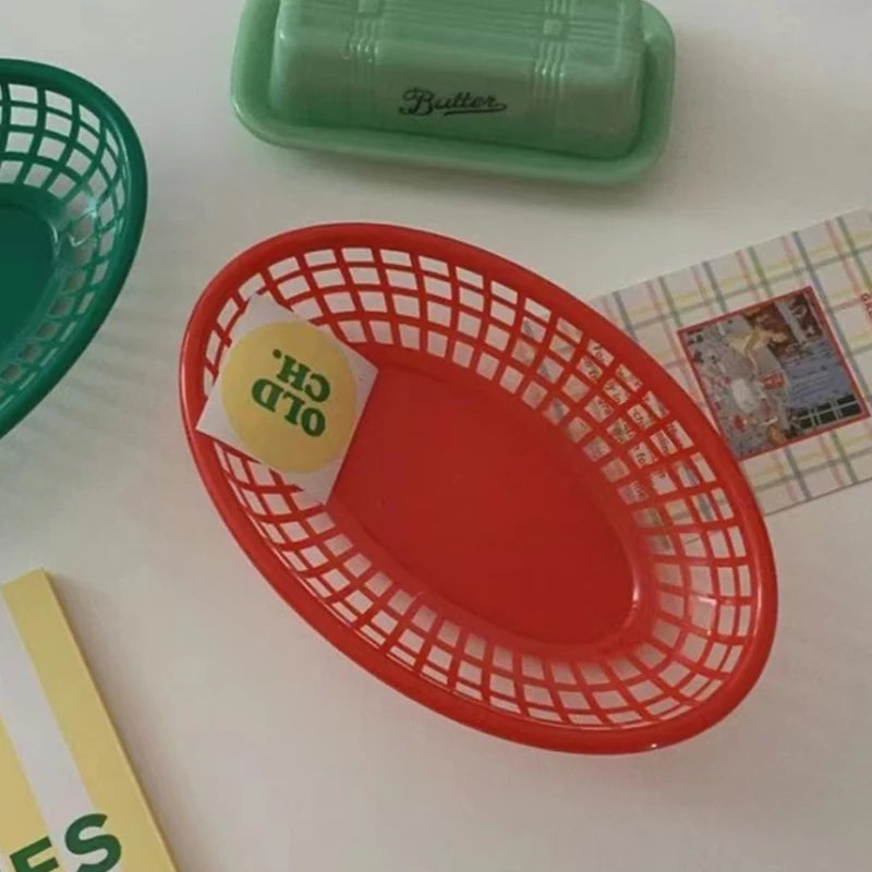 panier ovale en plastique pour nourriture et rangement décoratif - vue 9 sur 13