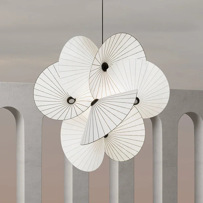 Minimalist fabric LED pendant light for bar and shop
