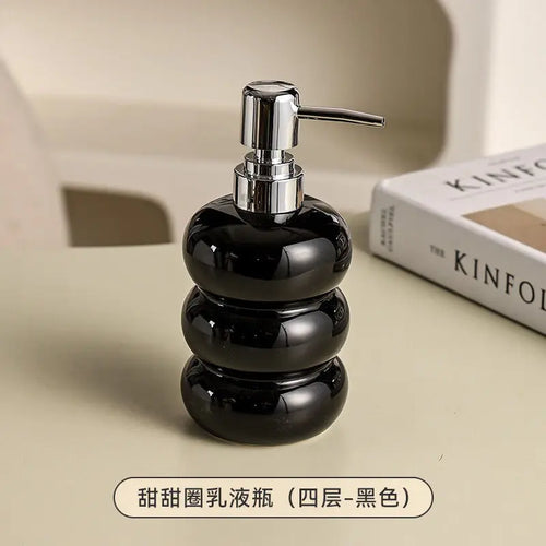 ceramic bottle for disinfectant and soap dispenser