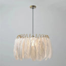 Nordic simplicity ostrich feather ceiling light