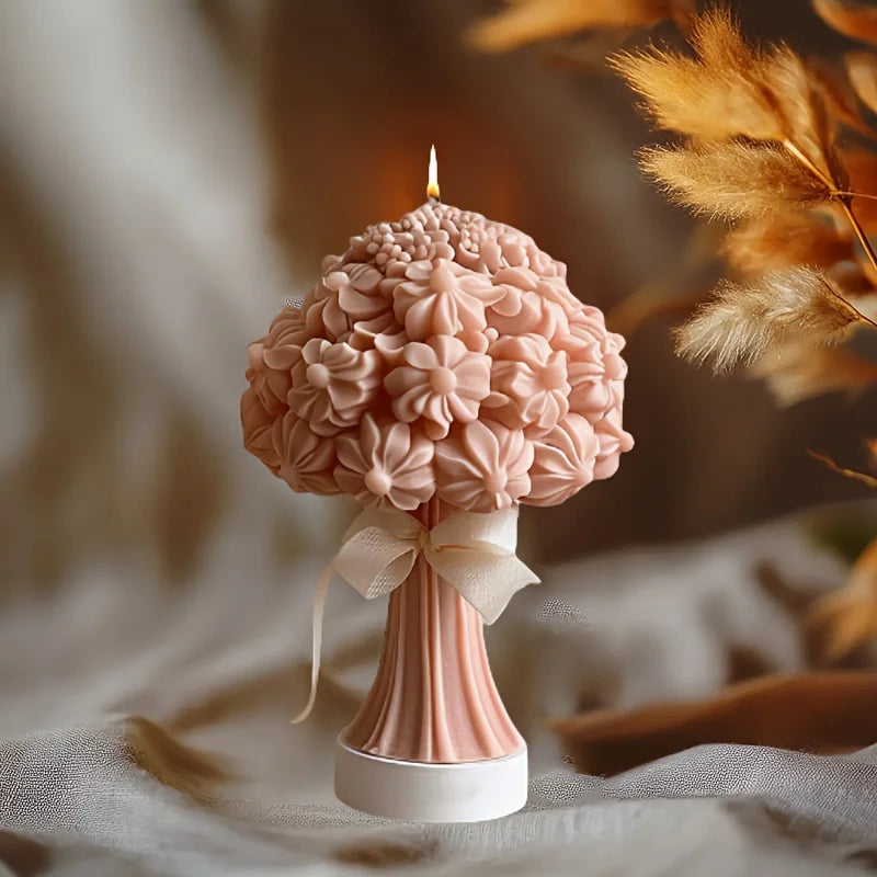 new silicone mold bouquet roses chrysanthemum peony Valentine's Day gift - vue 3 sur 18