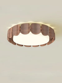 Modern wabi-sabi wood ceiling light for interior design