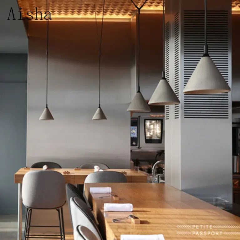 suspension en ciment style industriel pour café et magasin - vue 4 sur 6